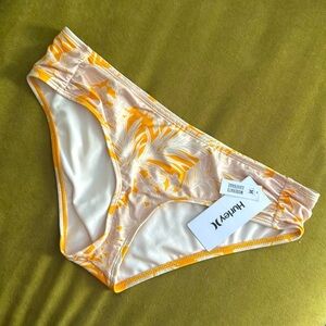 HURLEY NEW Tropical Flower Sunburst Moderate Coverage Bikini Bottoms Size M 58